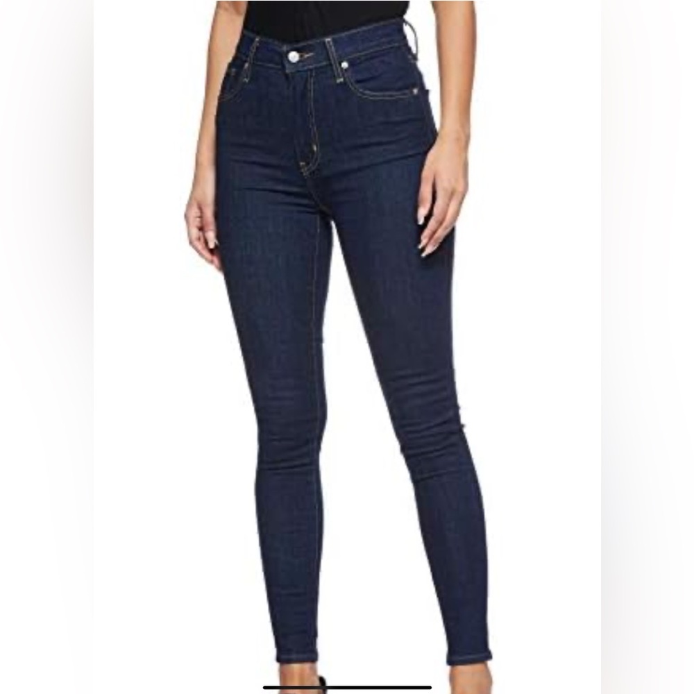 LEVIS Mile High Super Skinny Jeans in Dark Blue .